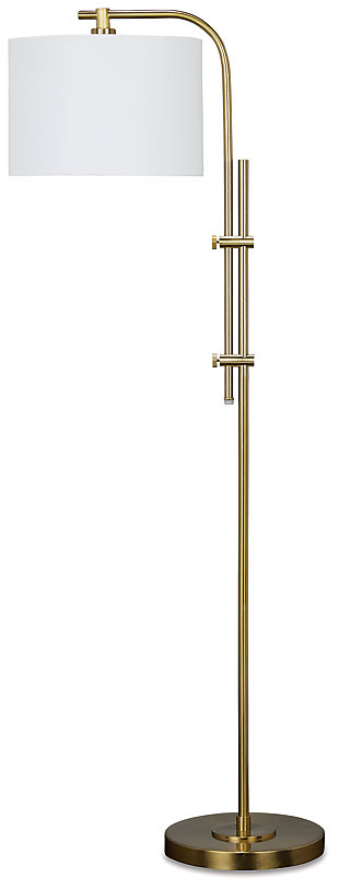 Baronvale Floor Lamp, Brass Finish, large