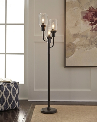 large metal floor lamp