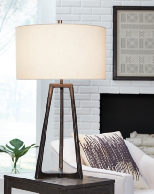 Ryandale Table Lamp, Antique Black, rollover