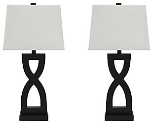 Make a bold and beautiful statement with the Amasai table lamp. Structured hardback shade and sculptural base are the perfect pairing for a clean-lined, ultra-contemporary look.Made of resin with rectangular hardback shade | 3-way switch | 1 type A bulb (not included); 150 watts max or 25 watts max CFL; UL Listed | Clean with a soft, dry cloth | Assembly required | Estimated Assembly Time: 15 Minutes