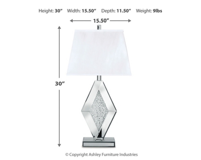 Prunella Table Lamp Dimensions