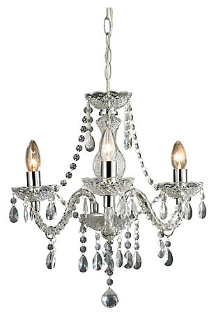 Three Light Theatre 3-Light Mini Chandelier in Clear, , large