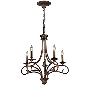 Silhouette Gloucester 3-Light Chandelier in Weathered Bronze, Weathered Bronze, large