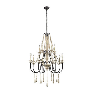 Cassie Sommieres 6-Light Chandelier - Small, Antique French Cream, rollover