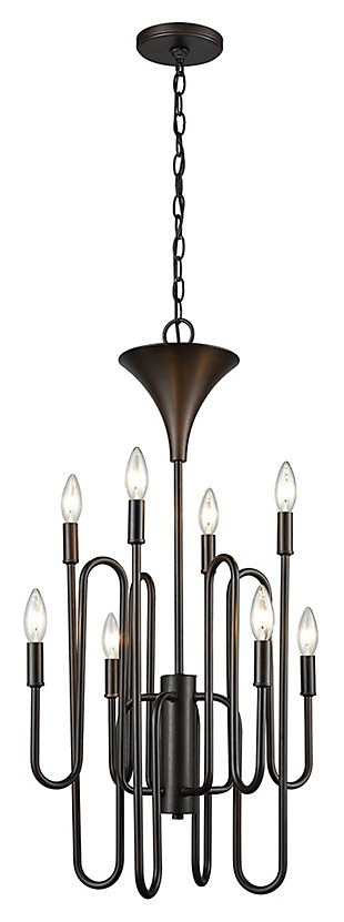 Eight Light Chandelier Oil Rubbed Bronze Finish, , large