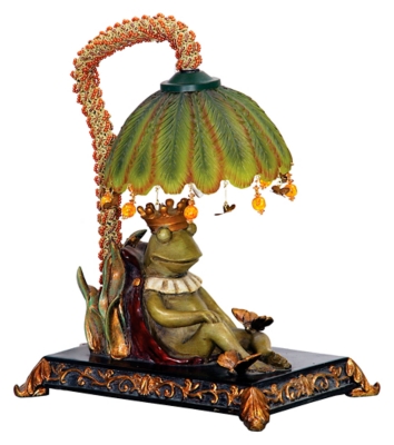 Sleeping Sleeping King Frog Accent Lamp, , large