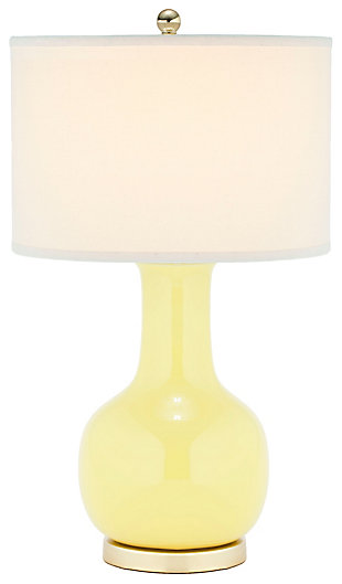 Ceramic Paris Table Lamp, Yellow, large