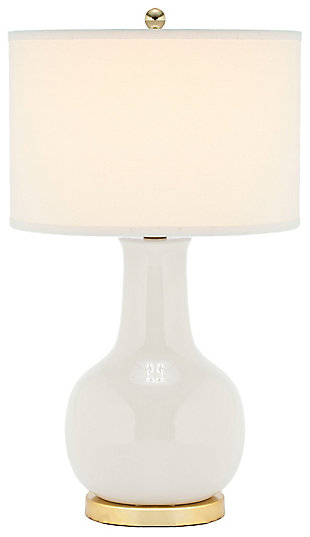 Ceramic Paris Table Lamp, Light Gray, large
