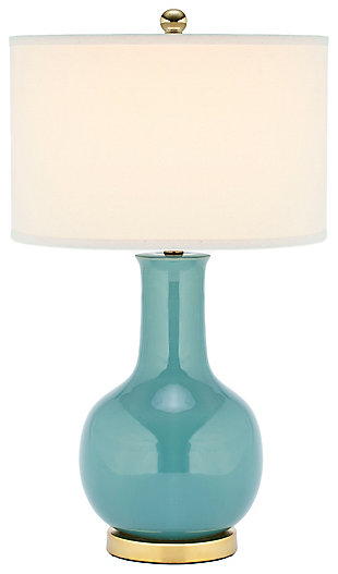 Ceramic Paris Table Lamp, Teal, large