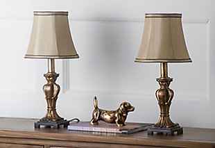Urn Shaped Mini Table Lamp (Set of 2), Bronze Finish, rollover