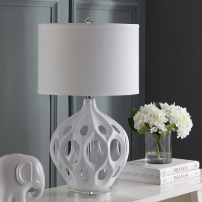 Ceramic Table Lamp, White, large