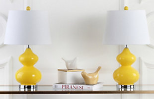 York Double Gourd Table Lamp (Set of 2), Yellow, rollover