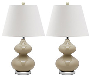 York Double Gourd Table Lamp (Set of 2), Taupe, large