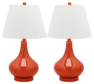 Antwerp Gourd Table Lamp (Set of 2), Orange, large