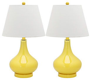 Antwerp Gourd Table Lamp (Set of 2), Yellow, large