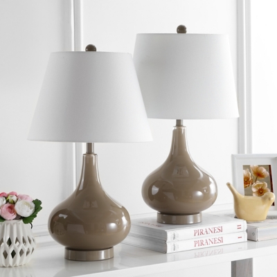 Antwerp Gourd Table Lamp (Set of 2), Taupe, large