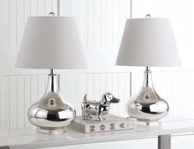 Antwerp Gourd Table Lamp (Set of 2), Silver, large