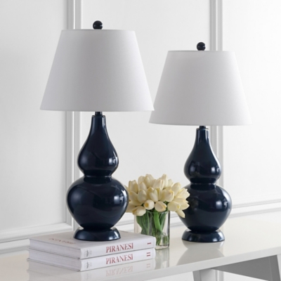 Brixton Double Gourd Table Lamp (Set of 2), Navy, large