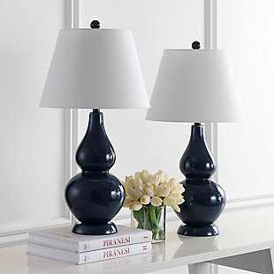 Brixton Double Gourd Table Lamp (Set of 2), Navy, rollover