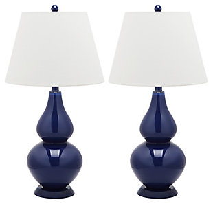 Brixton Double Gourd Table Lamp (Set of 2), Navy, large