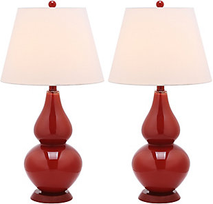 Brixton Double Gourd Table Lamp (Set of 2), Sangria, rollover
