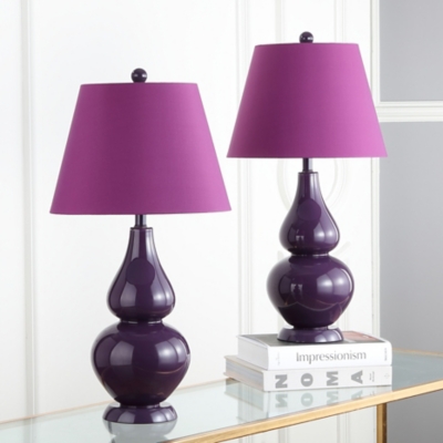 Brixton Double Gourd Table Lamp (Set of 2), Plum, large