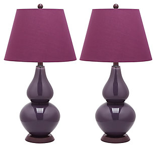 Brixton Double Gourd Table Lamp (Set of 2), Plum, large