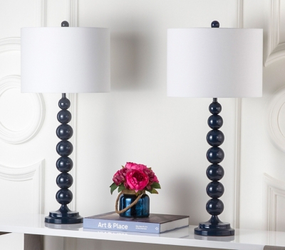Griffith Stacked Ball Table Lamp (Set of 2), Navy, large