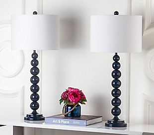 Griffith Stacked Ball Table Lamp (Set of 2), Navy, rollover