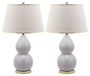 Phoe Double Gourd Ceramic Table Lamp (Set of 2), , large
