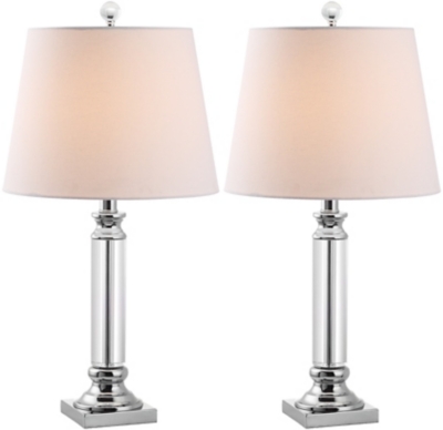 Pillar Shaped Crystal Table Lamp (Set of 2), , large