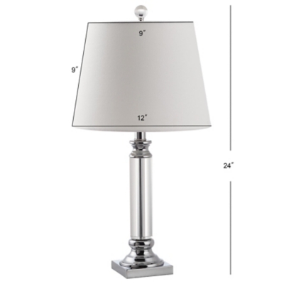 Pillar Shaped Crystal Table Lamp (Set of 2), , large