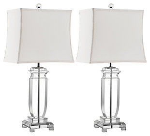Harp Shaped Crystal Table Lamp (Set of 2), , large