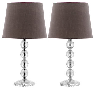 Stacked Crystal Ball Lamp (Set of 2), Gray, large