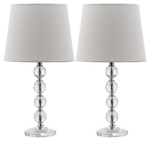 Stacked Crystal Ball Lamp (Set of 2), White, large