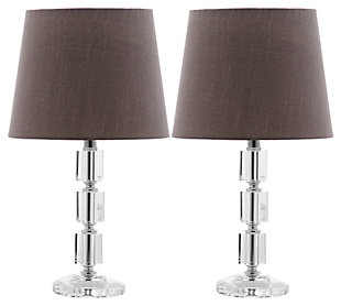Crystal Cube Lamp (Set of 2), Gray, large
