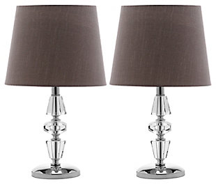 Tiered Crystal Lamp (Set of 2), Gray, large