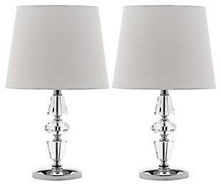 Tiered Crystal Lamp (Set of 2), White, large