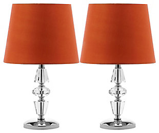 Tiered Crystal Lamp (Set of 2), Orange, large