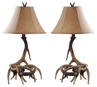 Faux Antler Table Lamp (Set of 2), , large