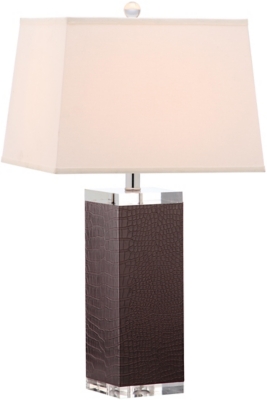 Faux Leather Table Lamp (Set of 2), Dark Brown, large
