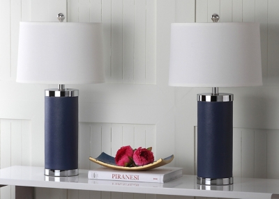 faux leather table lamp