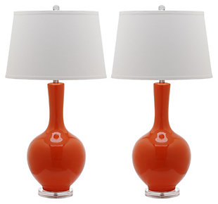 Gourd Shaped Lamp (Set of 2), Orange, large