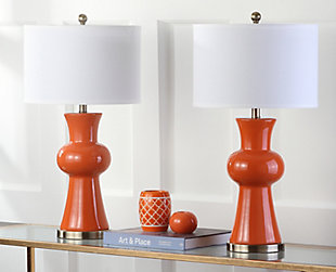 Ceramic Lamp (Set of 2), Orange, rollover