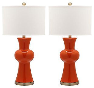 Ceramic Lamp (Set of 2), Orange, large