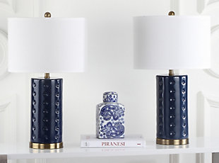 Cylinder Shaped Lamp (Set of 2), Navy, rollover