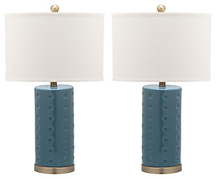 Cylinder Shaped Lamp (Set of 2), Teal, large
