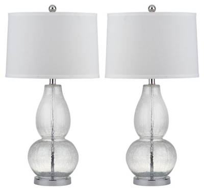 Double Gourd Lamp (Set of 2), Crackle/Clear, large