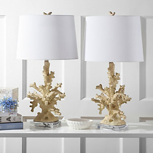 Coral Shaped Table Lamp (Set of 2), Cream, rollover