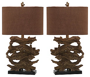 Faux Wood Table Lamp (Set of 2), , large